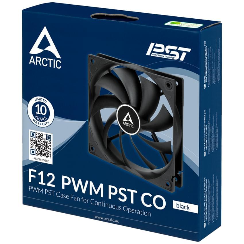 Cooler Fan Arctic F12 Pwm Pst Co 120mm Negro
